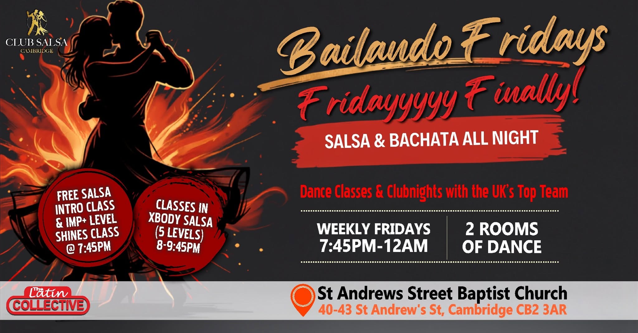 BAILANDO Fridays in Cambridge - Salsa Bachata Kizomba