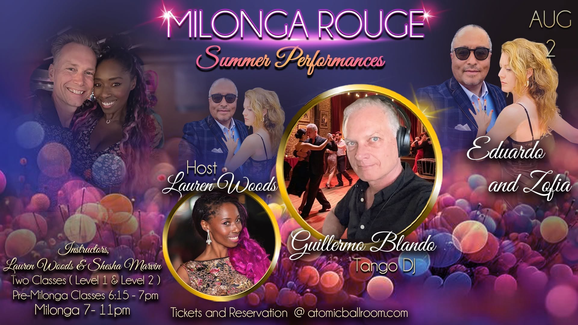 Milonga Rouge • Summer Performances • DJ Guillermo Blando
