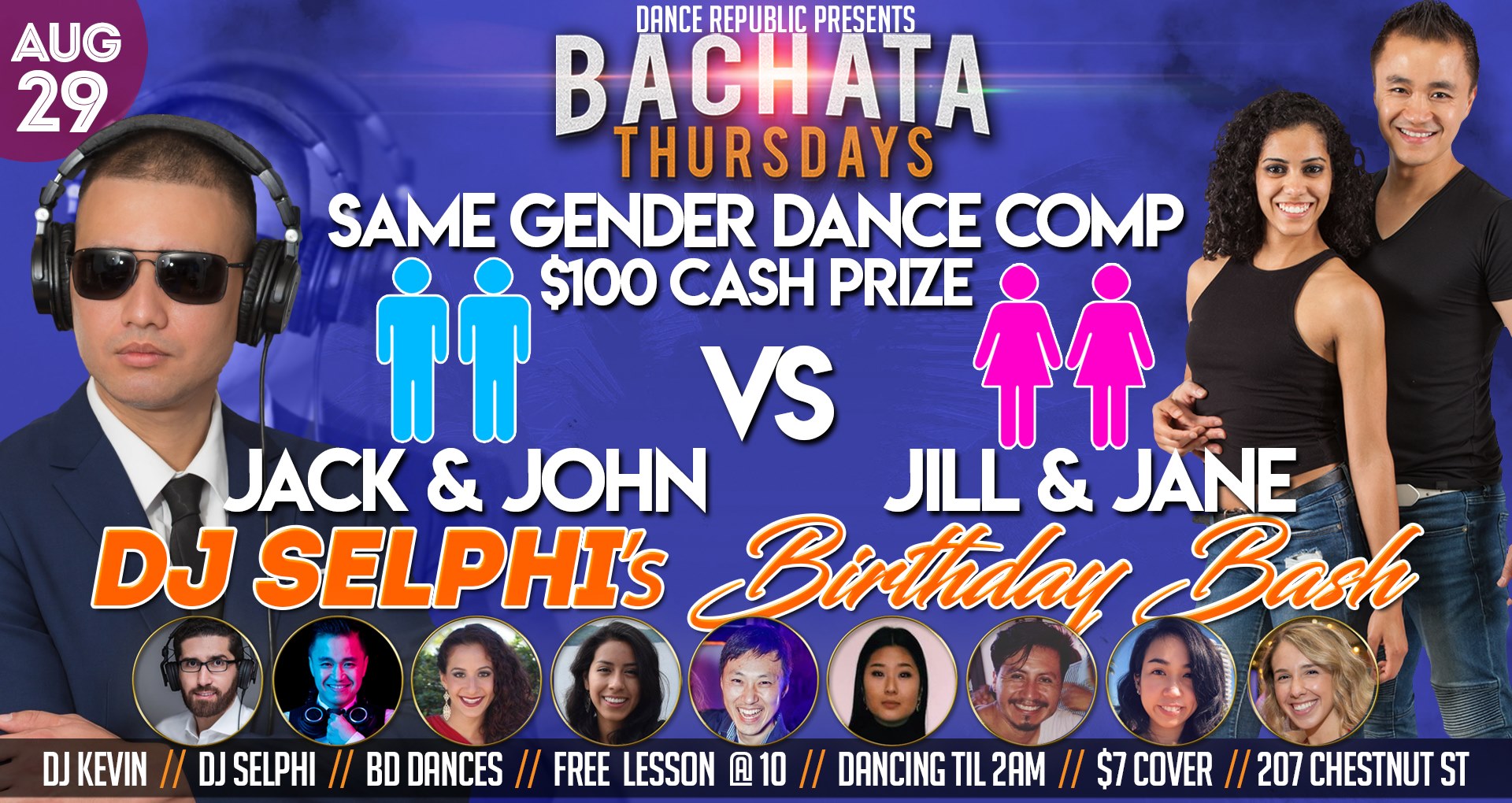 Bachata Thursdays DJ Selphi's BD Jack & John vs Jill & Jane