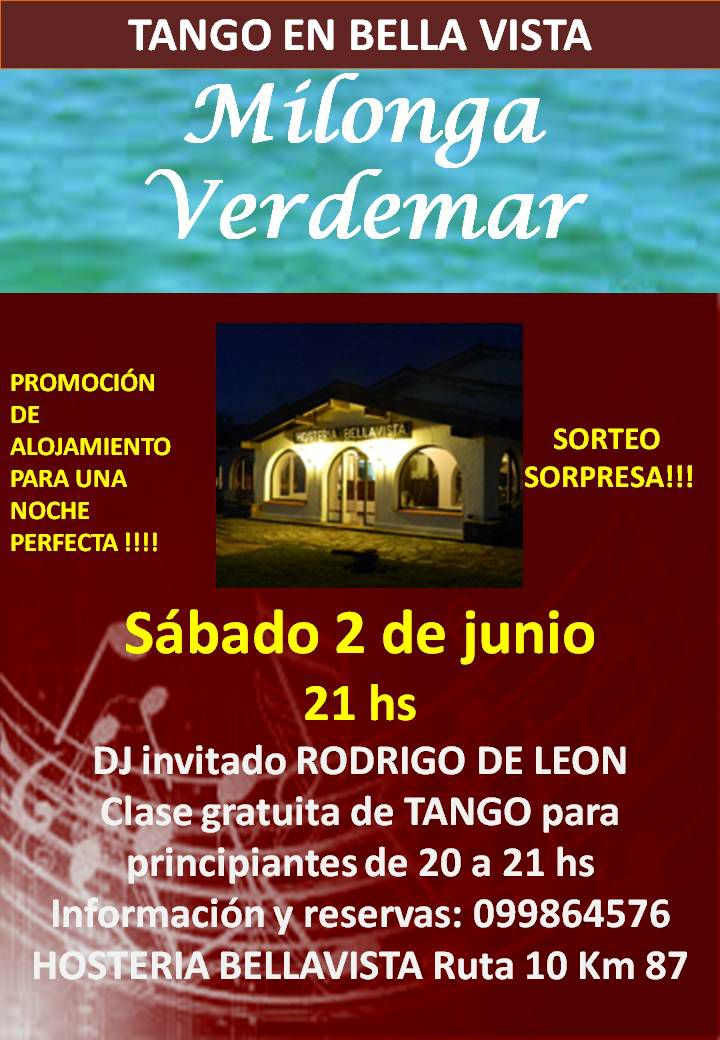 Milonga Verdemar sábado 2 de junio