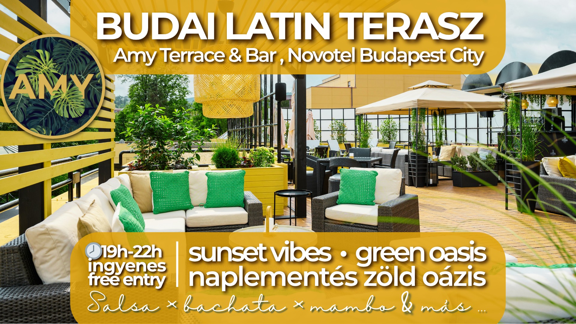 Budai Latin Terasz V4 × salsa-mambo-bachata & más × Amy Terrace & Bar × 19:00-22:00 × ingyenes-free