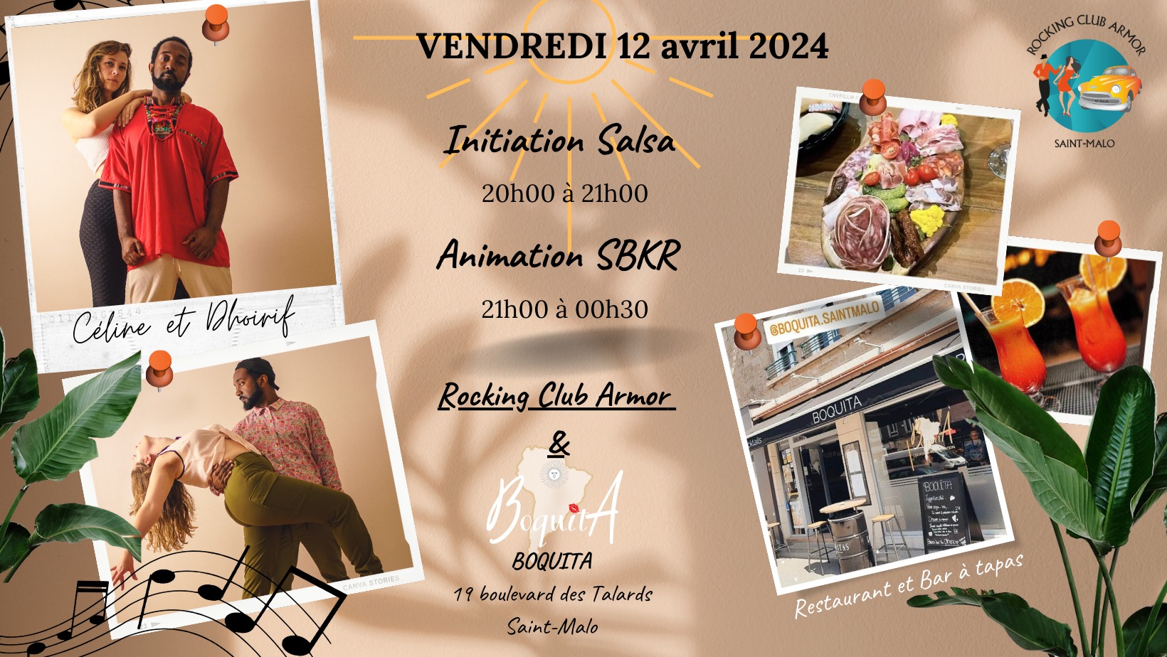 Rocking Club Armor : Initiation Salsa et Animation SBKR avec Céline & Dhoirif