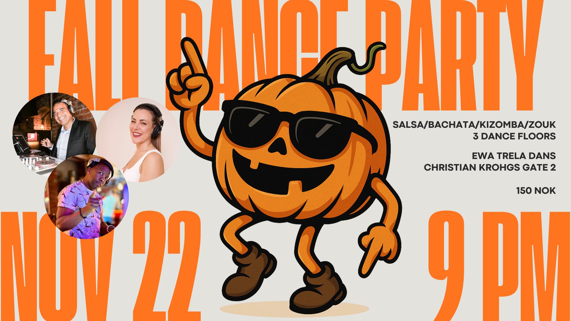 FALL DANCE PARTY (salsa bachata kizomba zouk) - Saturday 22.11.2025