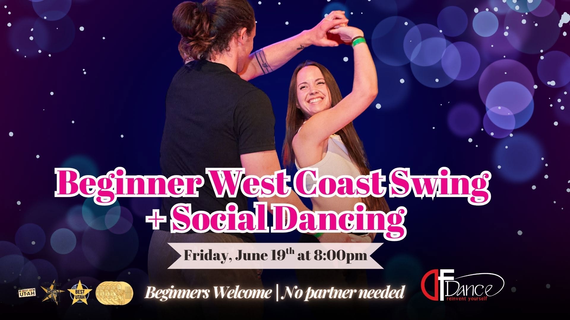 ✨Beginner West Coast Swing + Social Dancing🎶 No partner needed