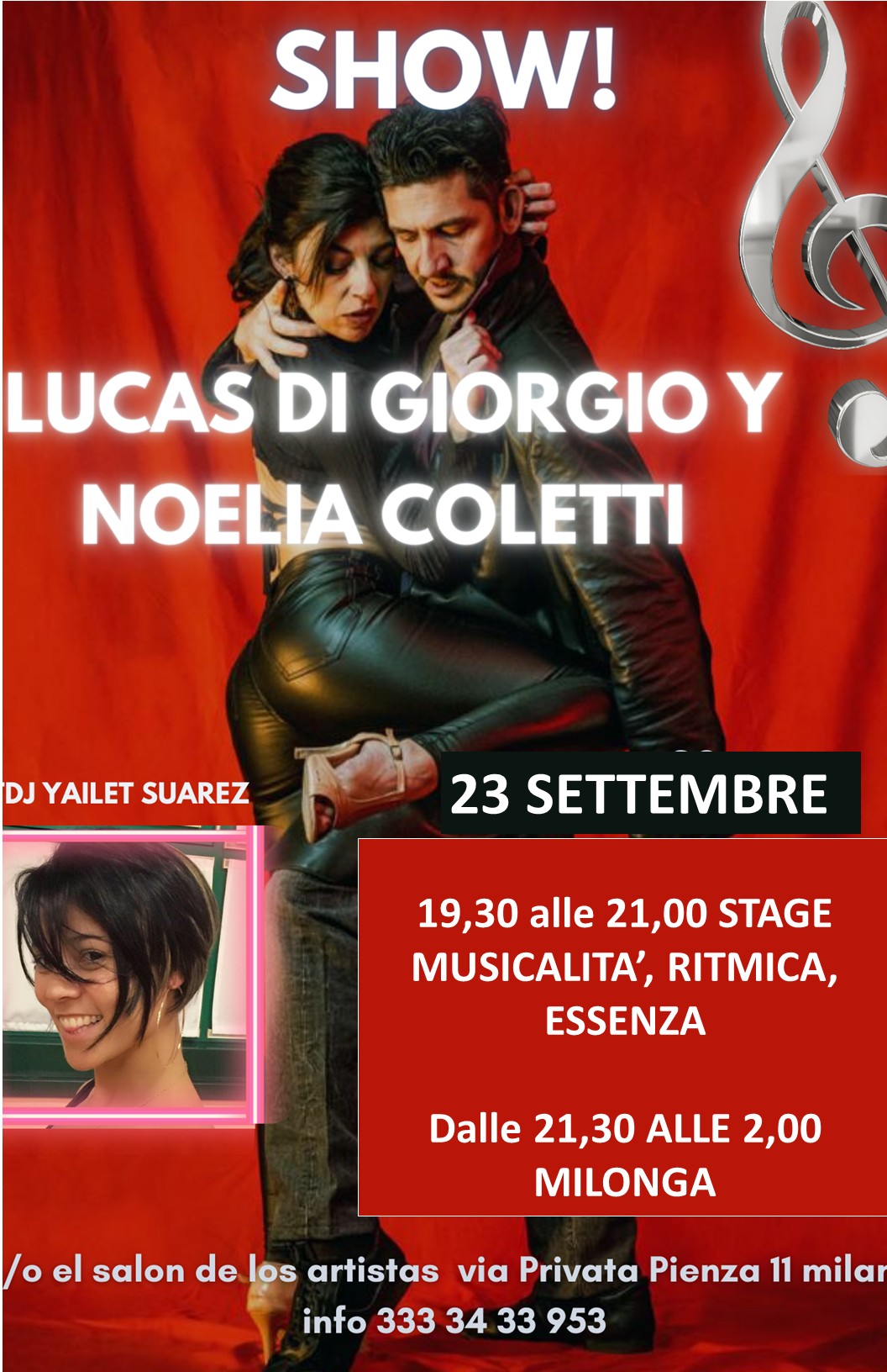 la milonga de los artistas con Lucas Di Giorgio y Noelia Coletti