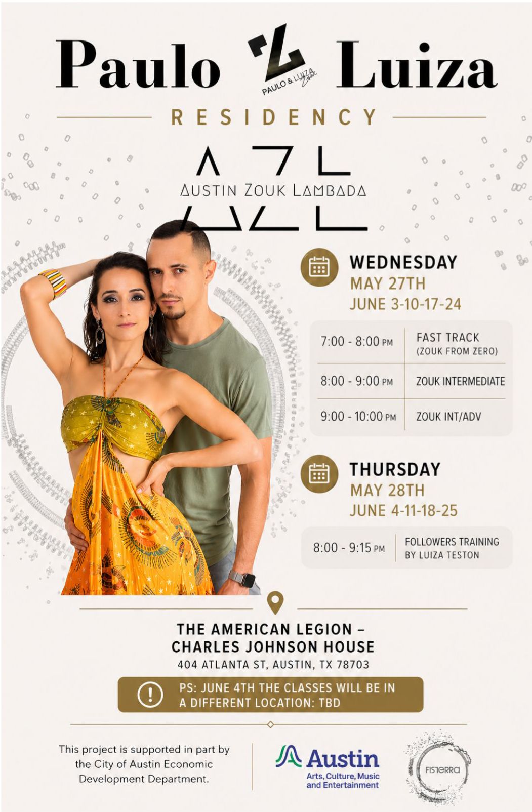 AZL: Paulo & Luiza Brazilian Zouk Weekly Classes