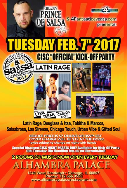 Salsa Tuesday CISC "Official" Kick-Off at Alhambra Palace