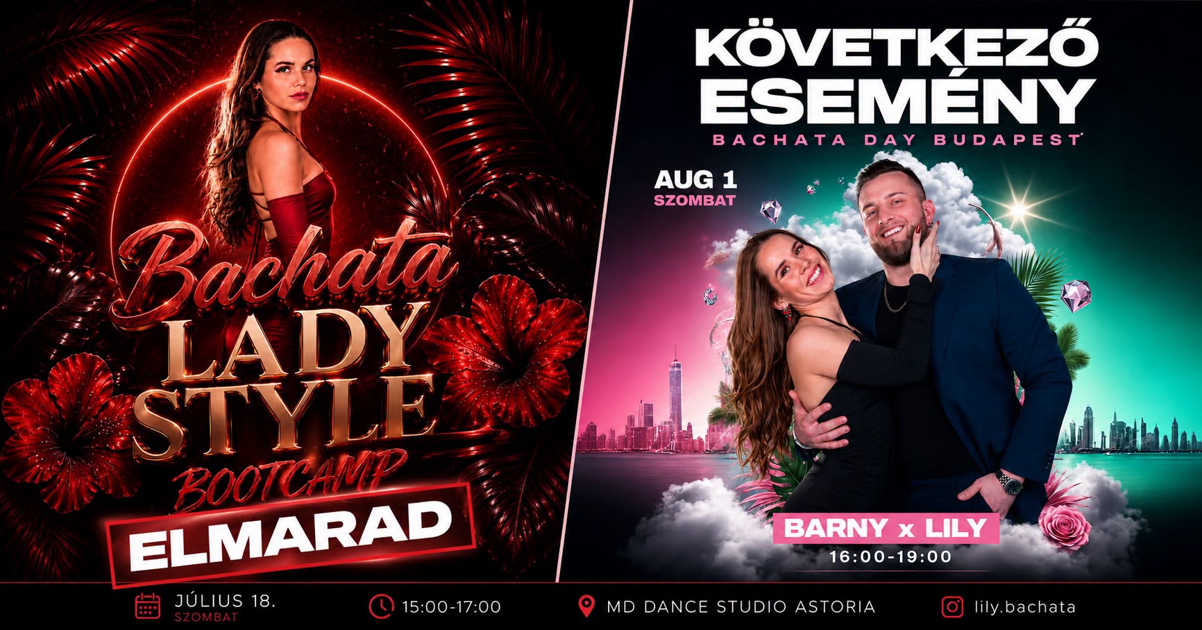 ELMARAD! Bachata Lady Style Workshop Július 18. Szombat Bachata Life Budapest Tánciskola
