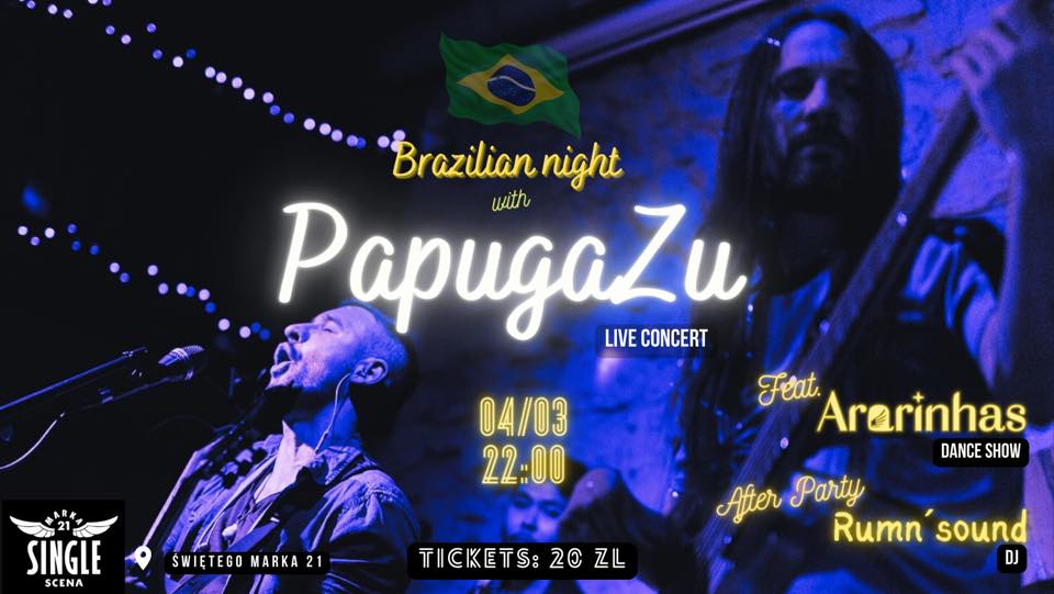 🎉BRAZILIAN PARTY with PAPUGAZU, feat Ararinhas dance show, after DJ RumN’Sound 🎉
