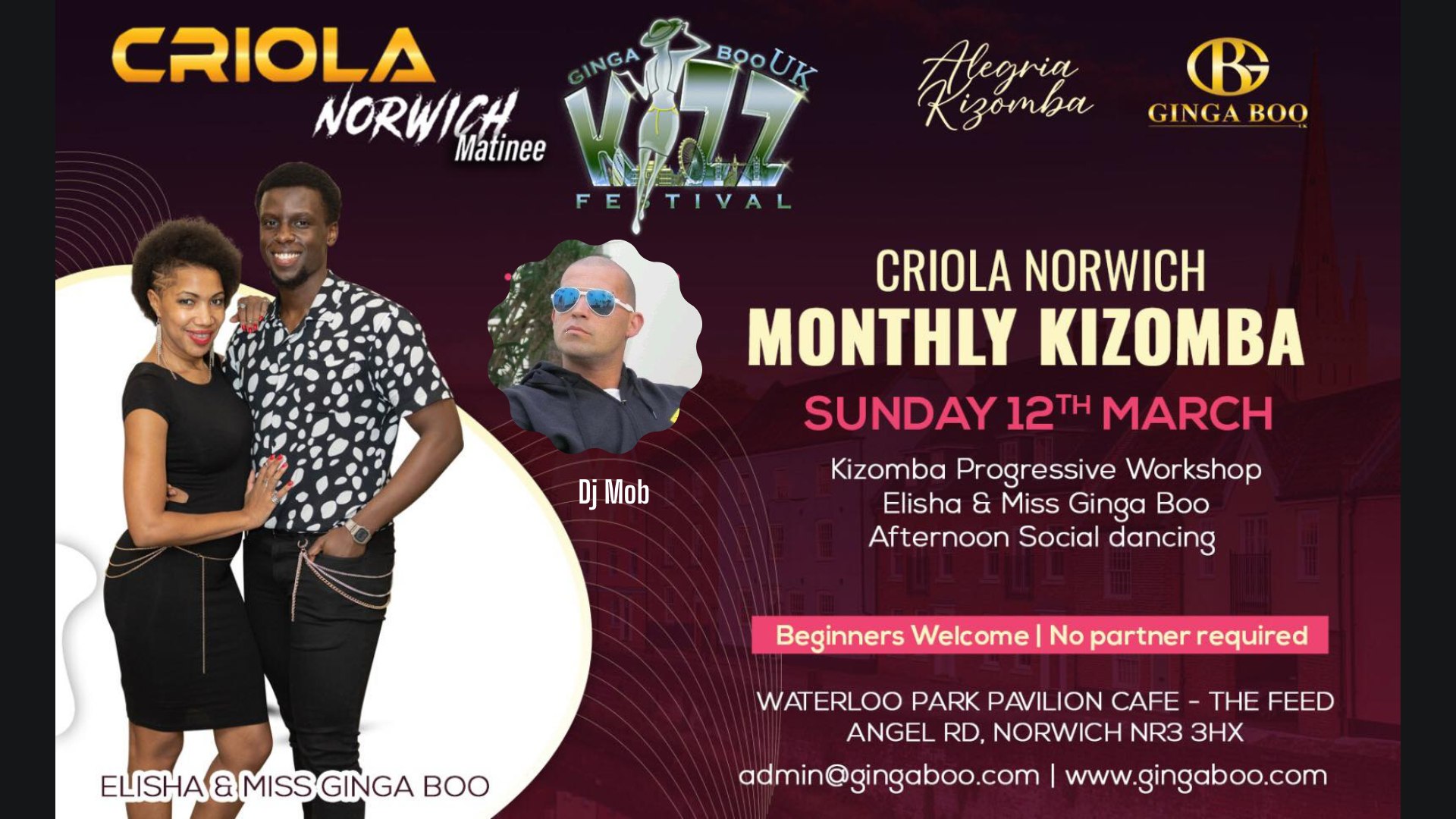 Criola Norwich Matinee - Kizomba workshop & Social dancing