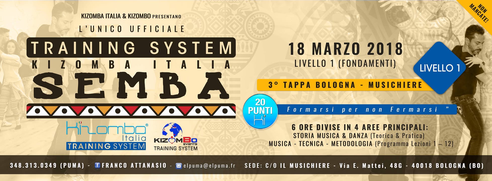 SembaTraining System Kizomba Italia® Livello 1 - 18 Marzo 2018