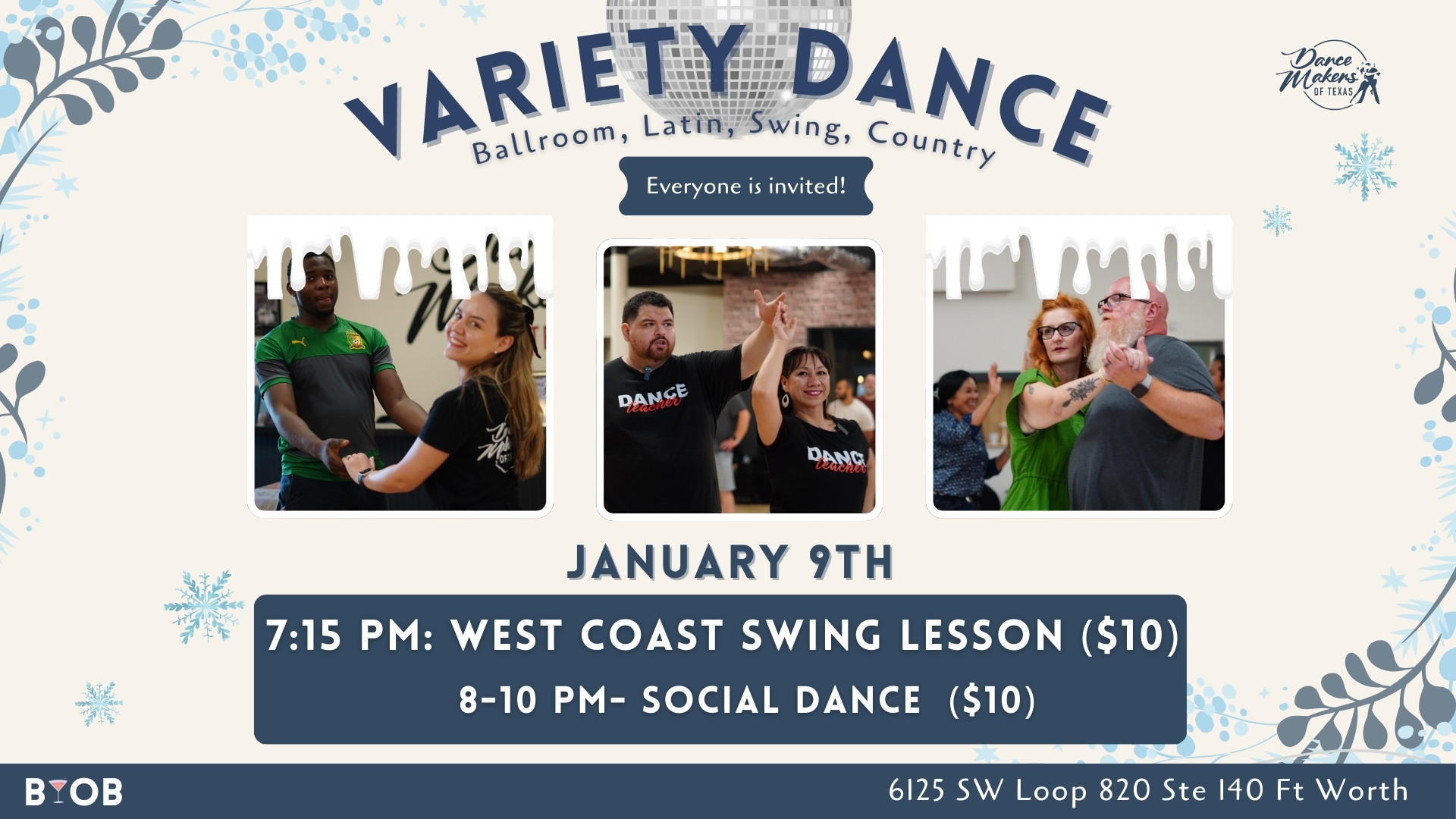 Variety Dance Party - January 9th (West Coast Swing Lesson)
