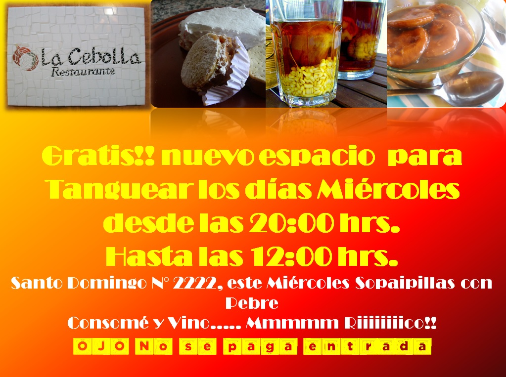 TANGO GRATIS EN RESTORÁN LA CEBOLLA