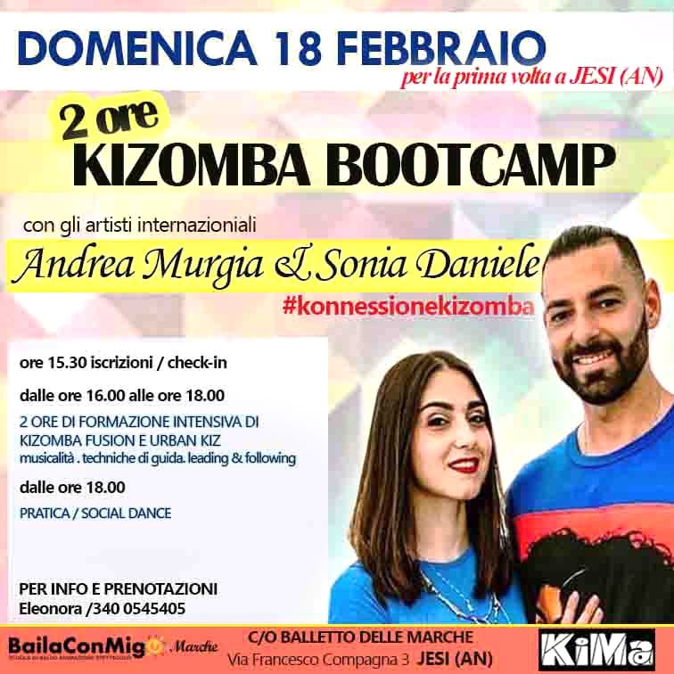 2 ore KIZOMBA BOOTCAMP Andrea Murgia & Sonia Daniele