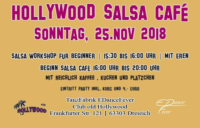 Hollywood Salsa Café am Sonntag, 25.11.2018