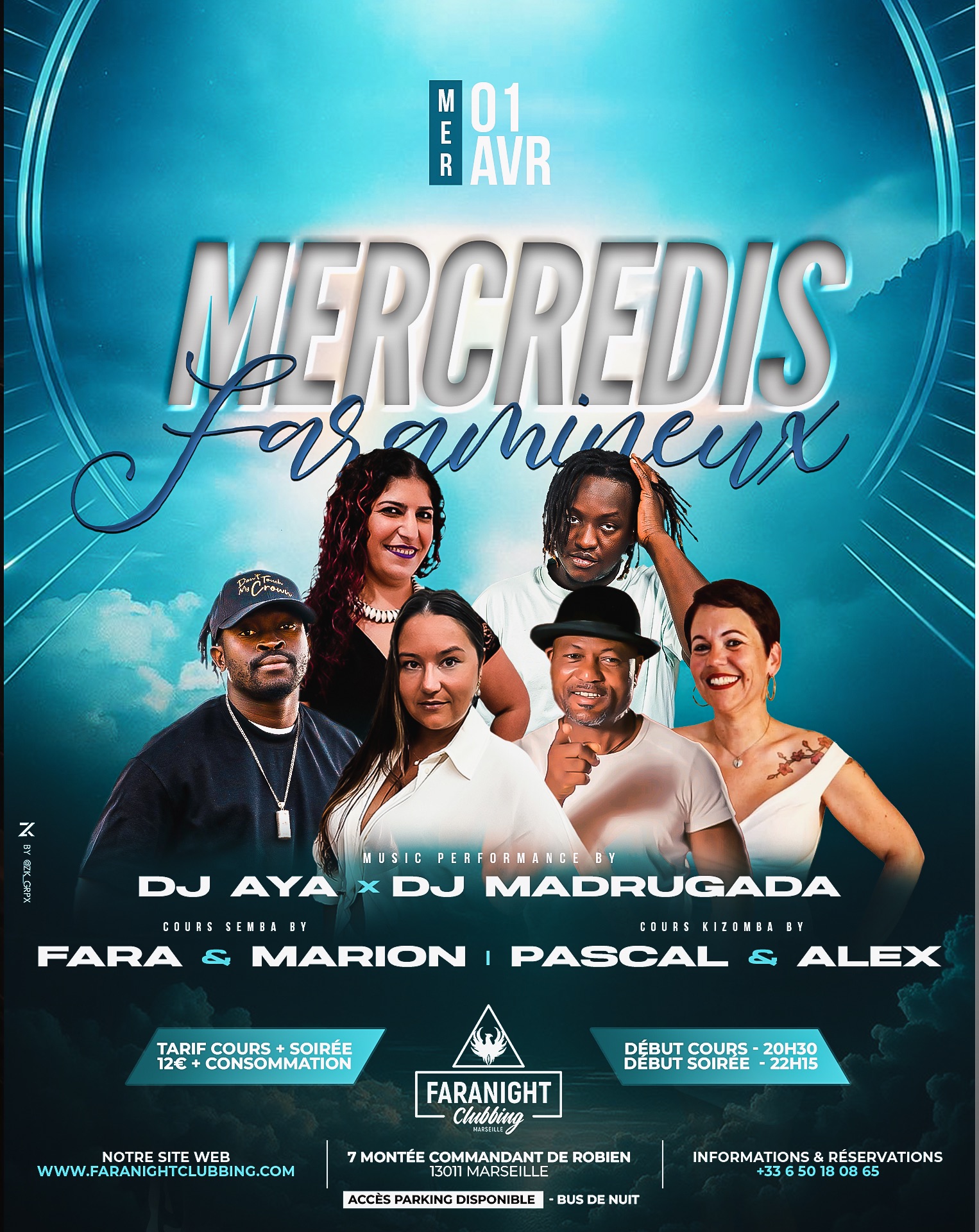 Mercredi Faramineux 1er Avril 2026 : Pascal & Alex, Fara & Marion Dj Madrugada & Dj Aya
