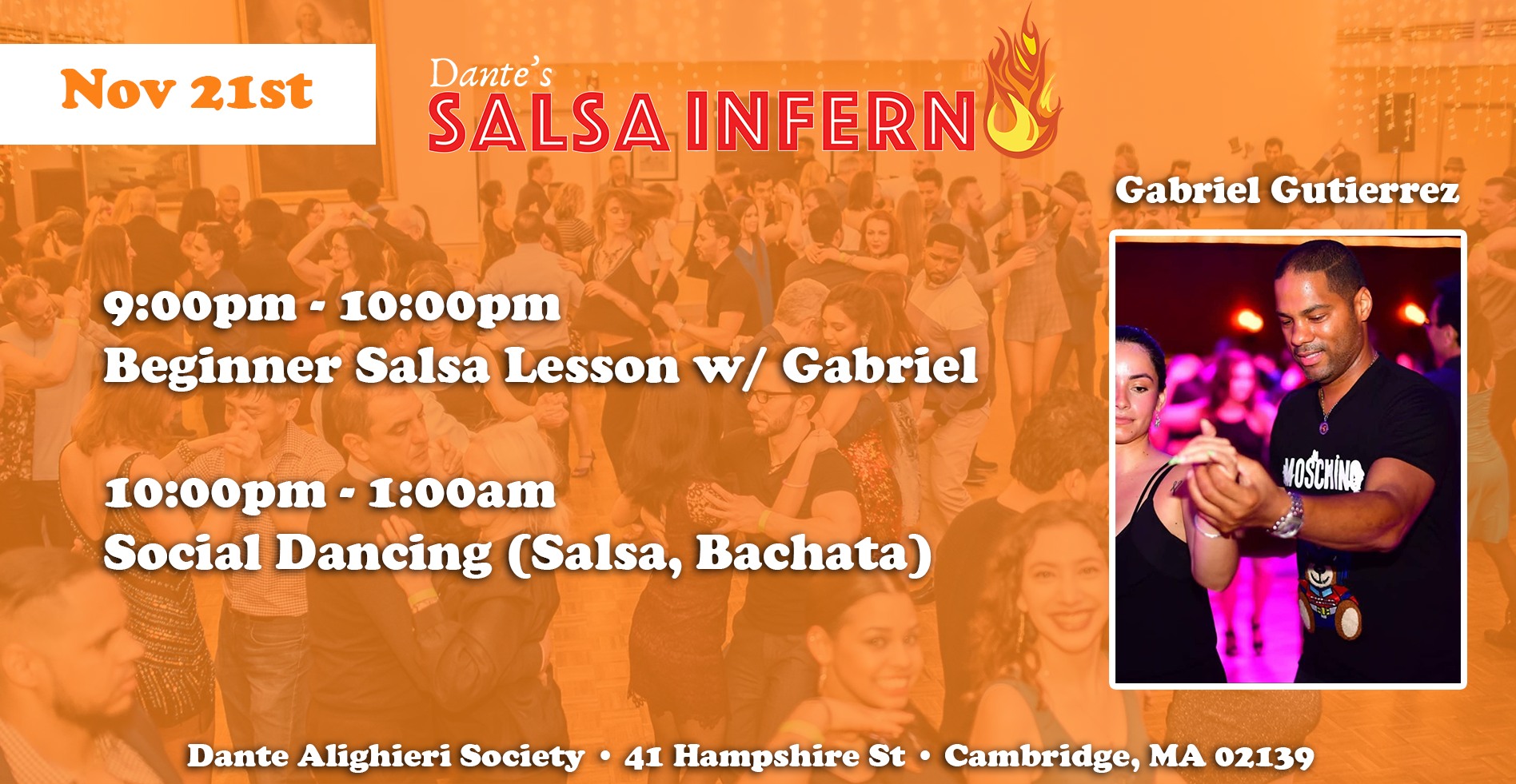 Dante's Salsa Inferno Nov 21st Salsa Bachata Dance Social!