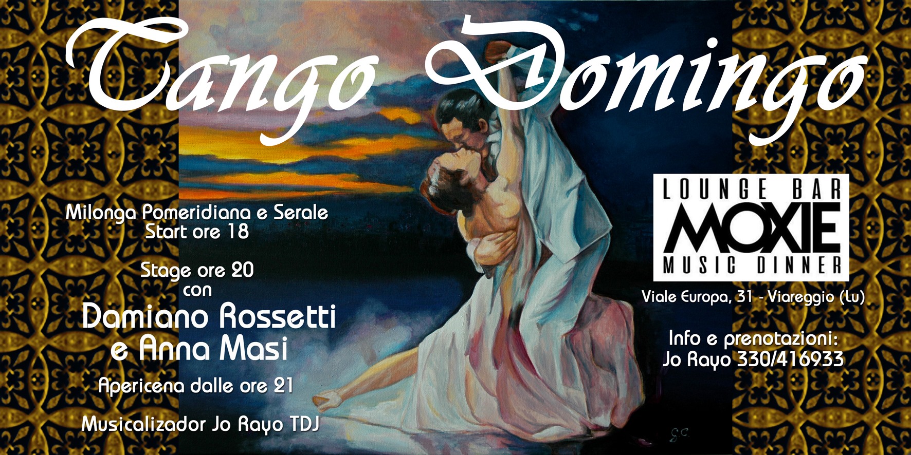 MOXIE Milonga pomeriggio e sera +stage con Damiano e Anna