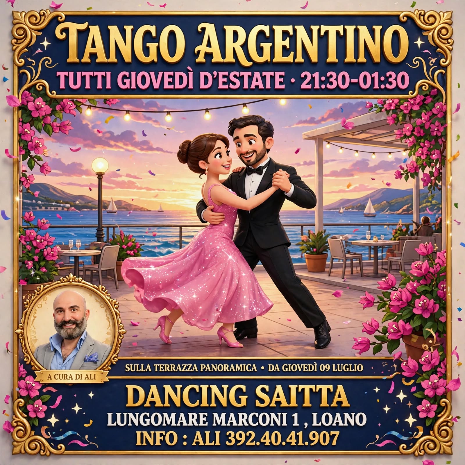 Milonga "Sentimientos" Estiva Terrazza Saitta-Loano, Vi aspetta da Giovedì 09 Luglio!
