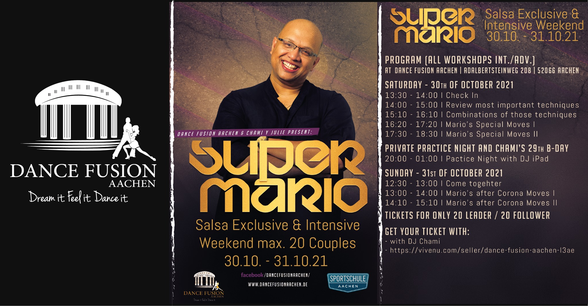 Super Mario Salsa Exclusive & Intensive Weekend in Aachen!