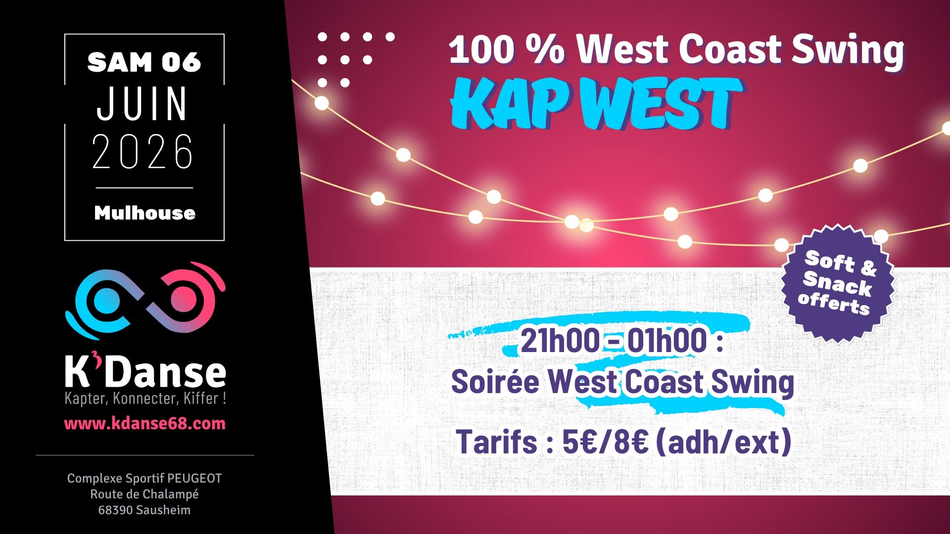 Soirée 100% West Coast Swing - KAP WEST