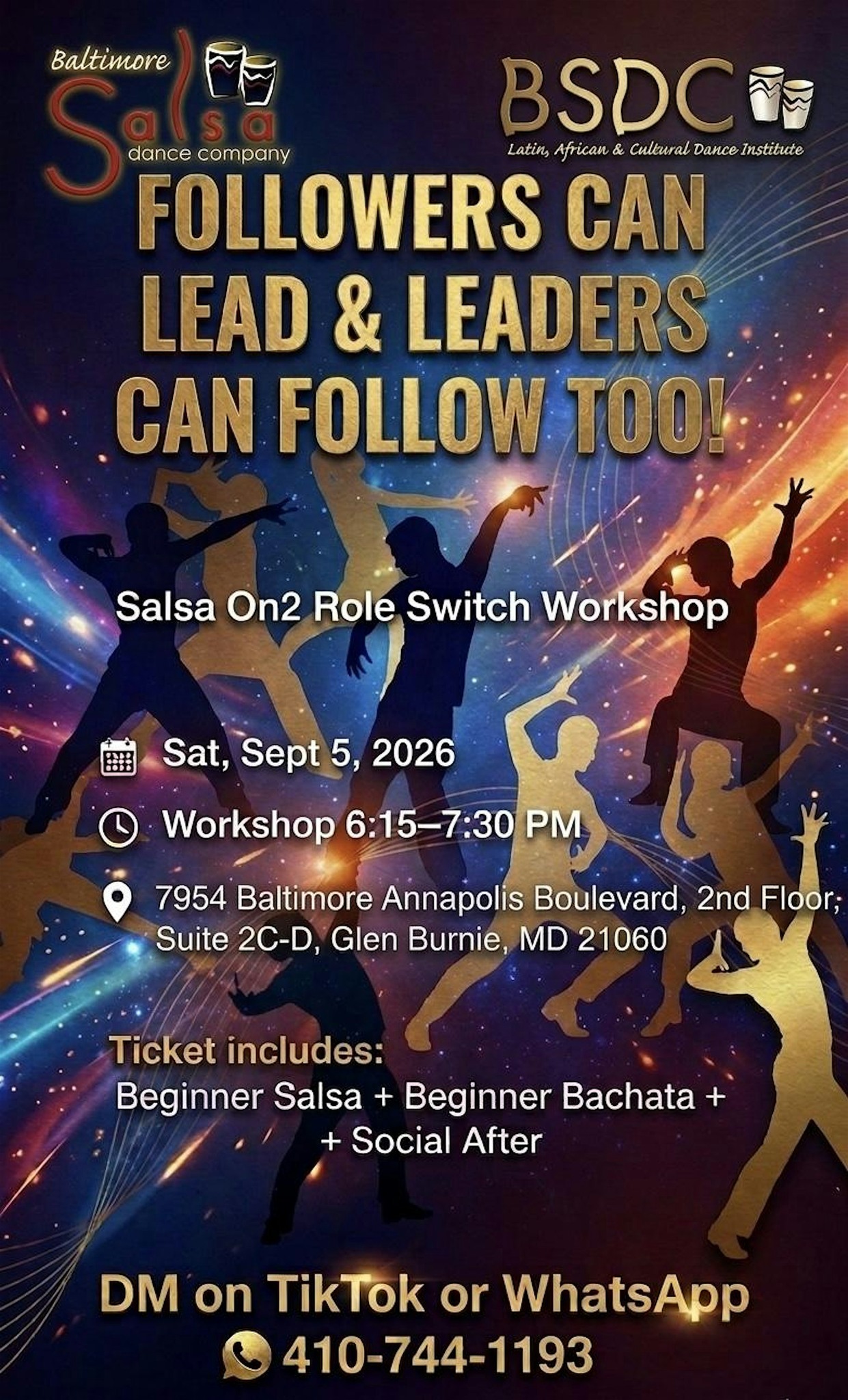 Salsa on2 Workshop: Followers Can Lead & Leaders Can Follow Too!