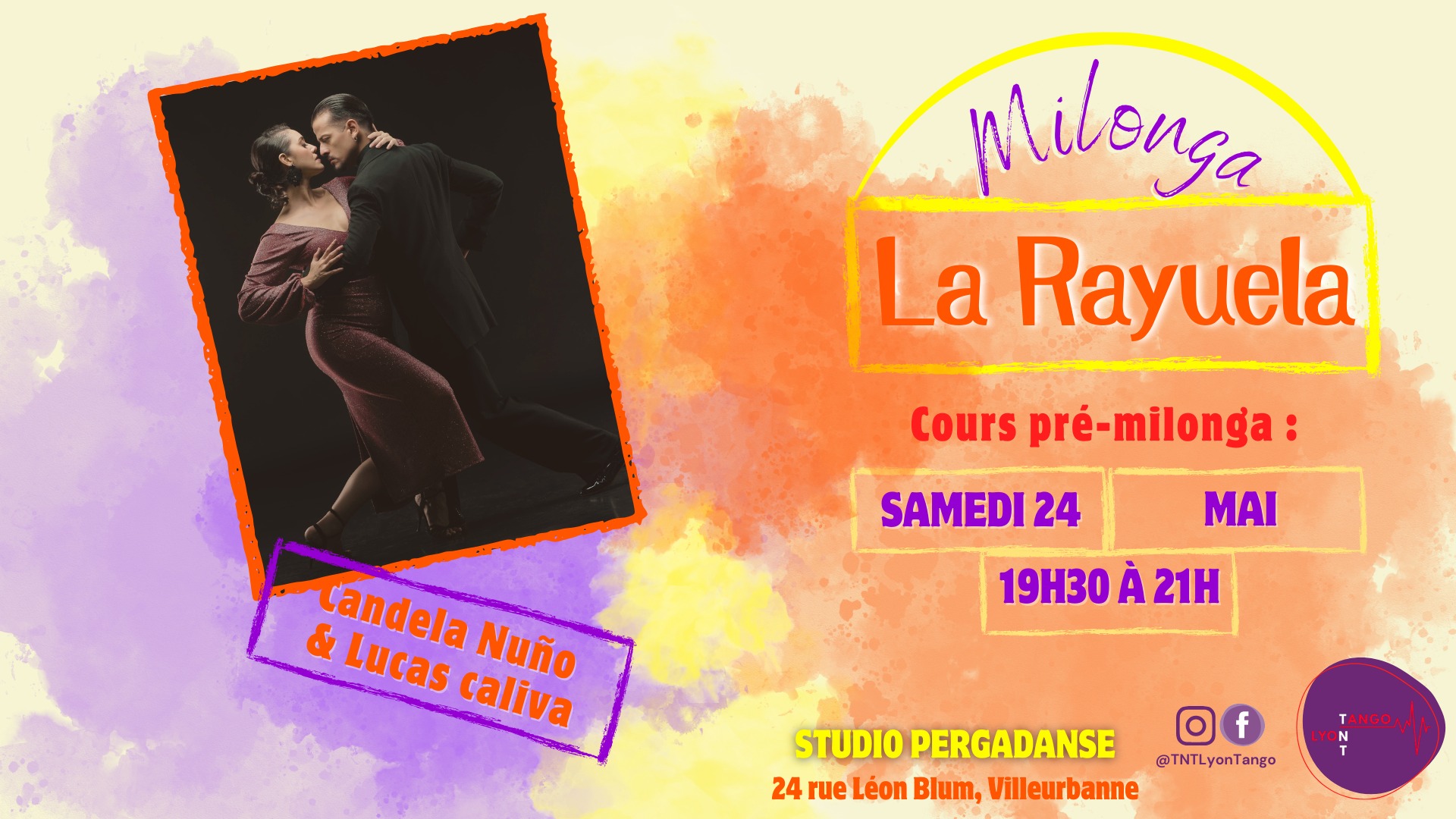Cours pré-milonga avec Candela Nuño & Lucas Caliva