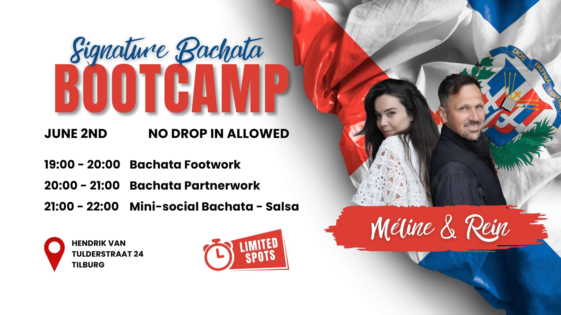 Signature Bachata Bootcamp with Méline & Rein (International artists) Level: Improver - Intermedia