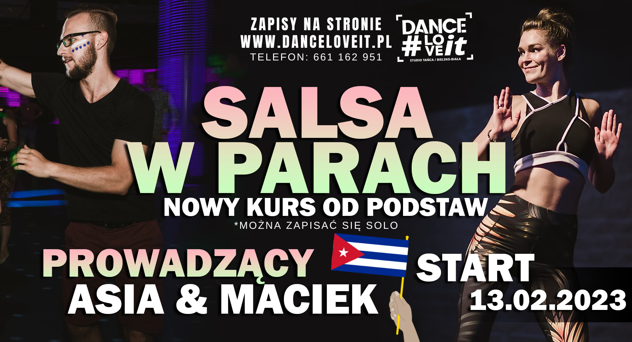 SALSA KUBAŃSKA w parach (nie musisz mieć swojej pary!) OD PODSTAW! Nowy kurs w Bielsku-Białej