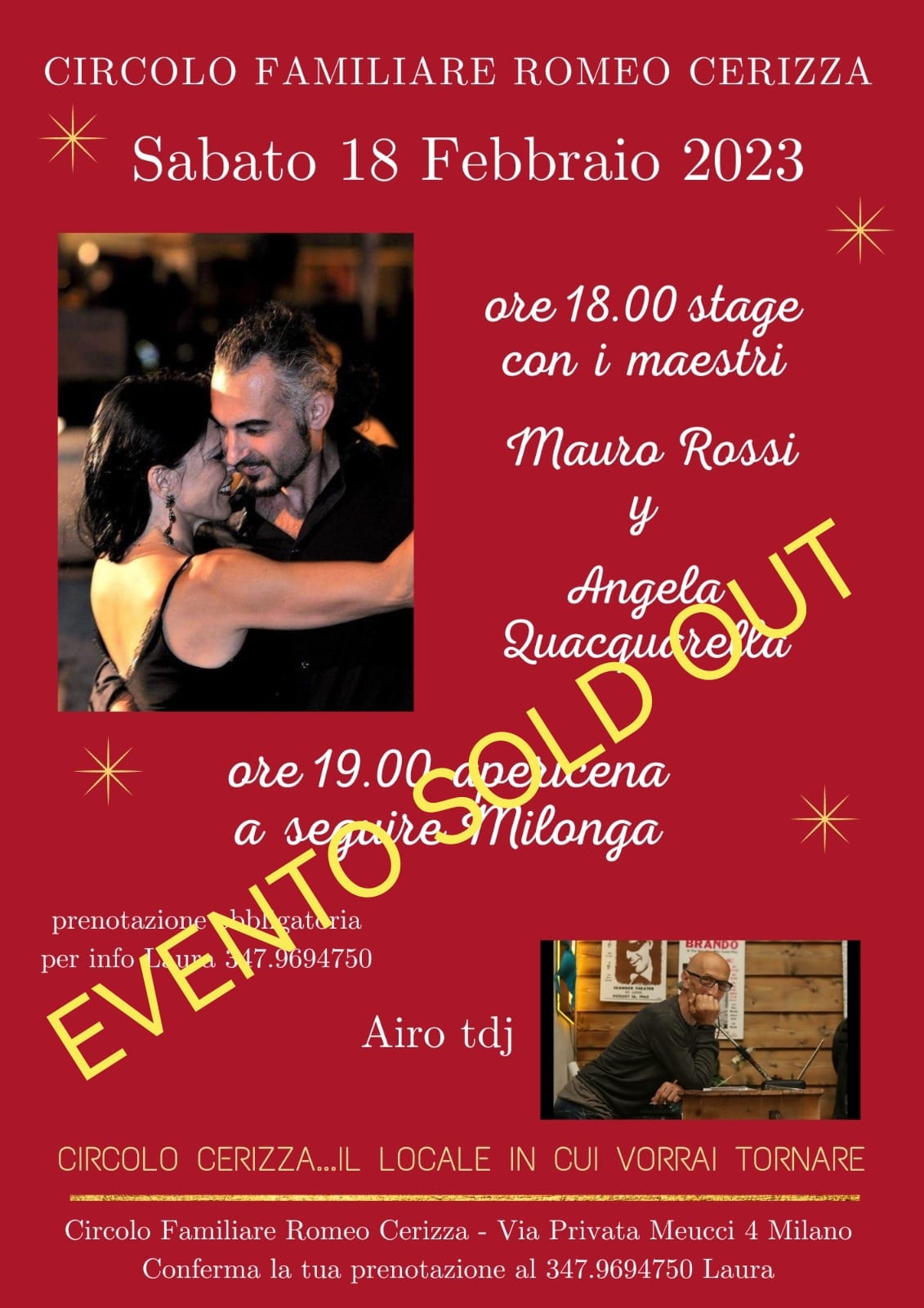 Milonga al circolo Familiare Romeo Cerizza