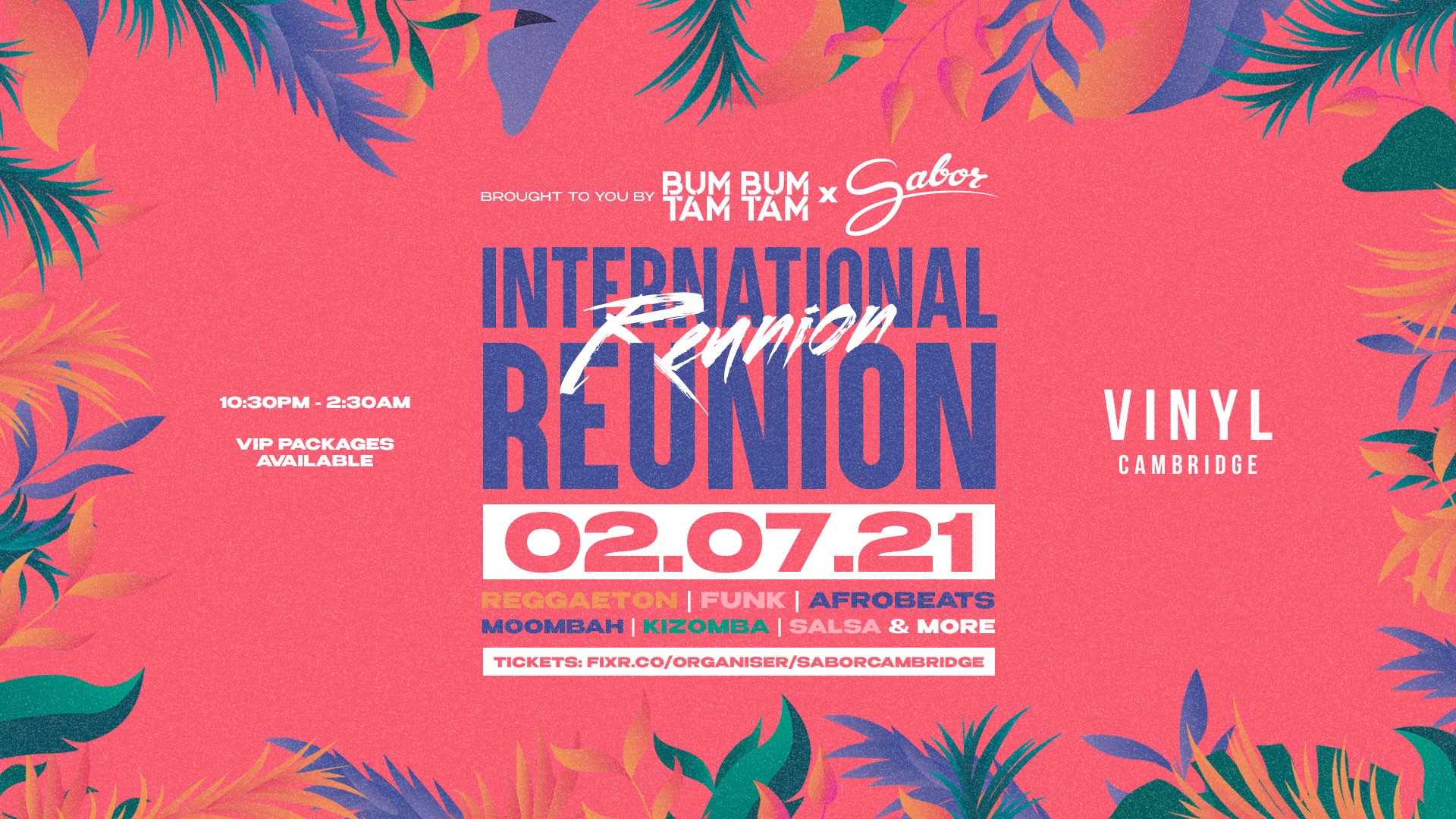 BumBumTamTam x Sabor International Night PUB IN A CLUB Friday 2 July