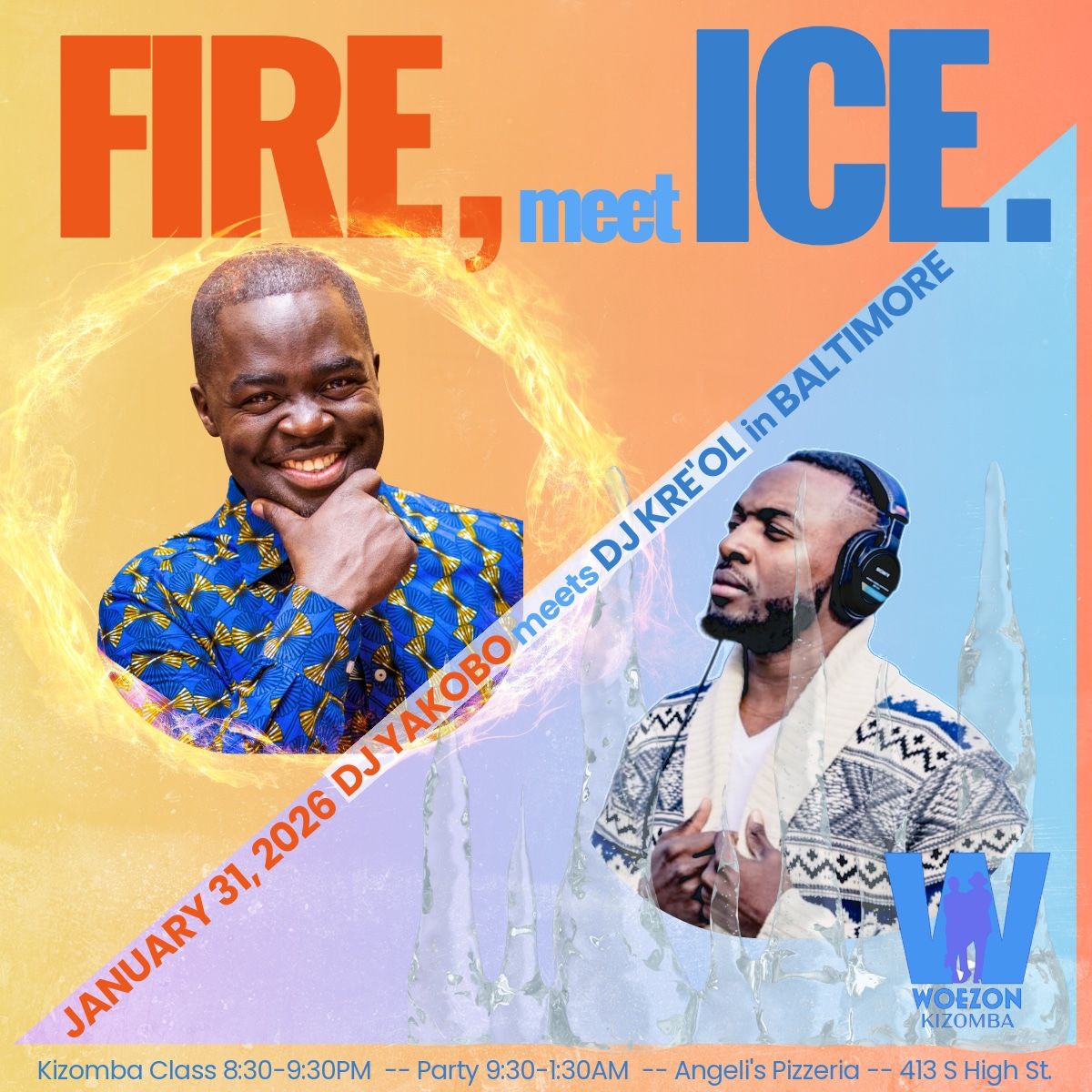 WOEZON Kizomba presents: FIRE & ICE π§π₯