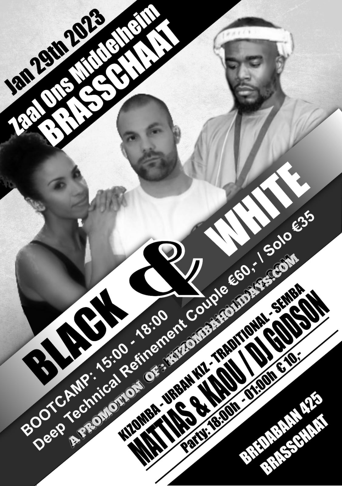 BasicsPlus Delux Kizomba Bootcamp - Black & White Sunday Social Edition