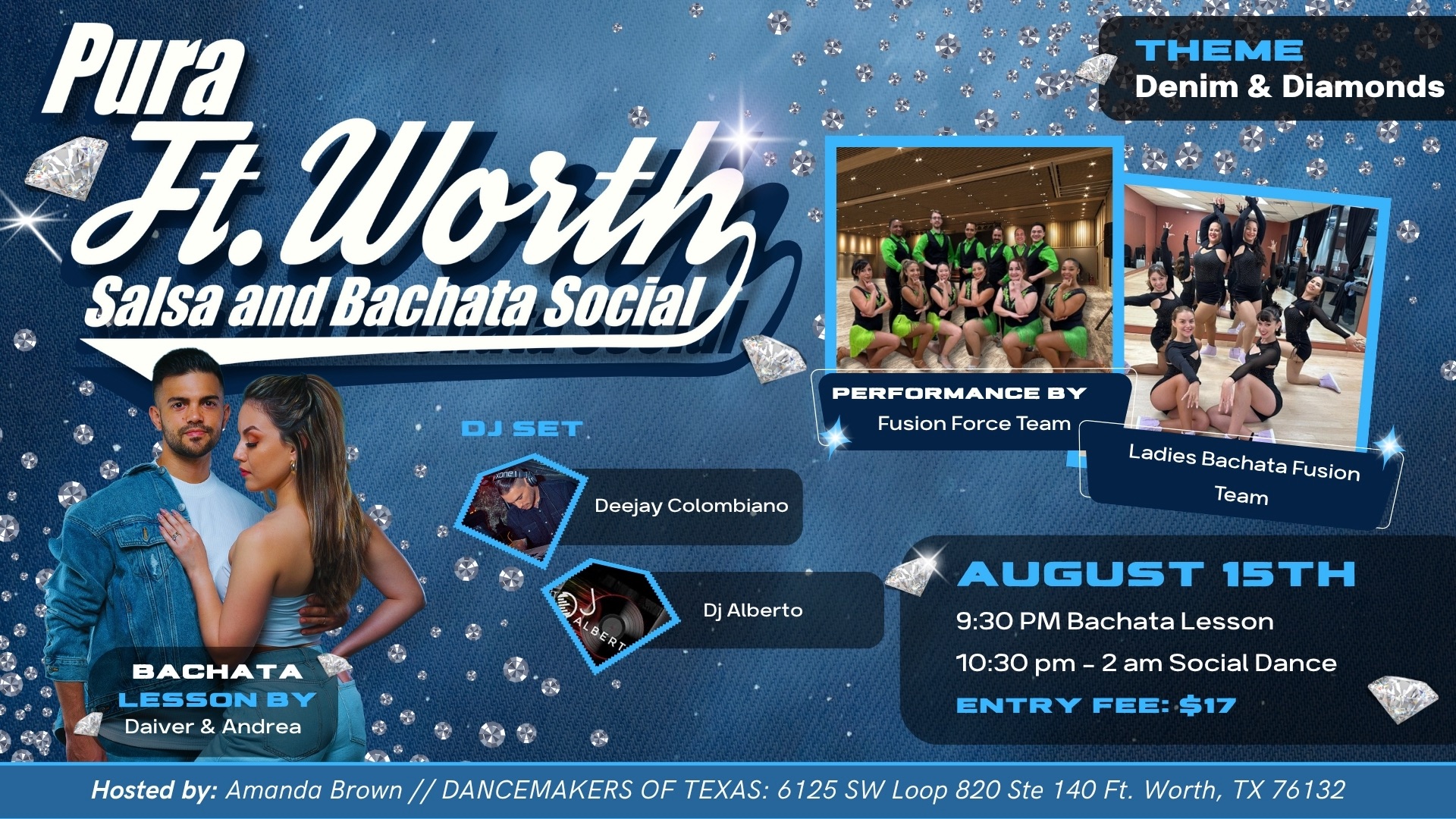Pura Ft. Worth Salsa & Bachata Social August 15th 2025