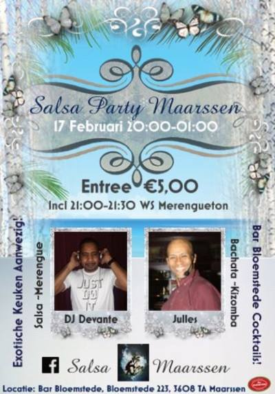 Salsa Party Maarssen met DJ Devante & WS Merengueton