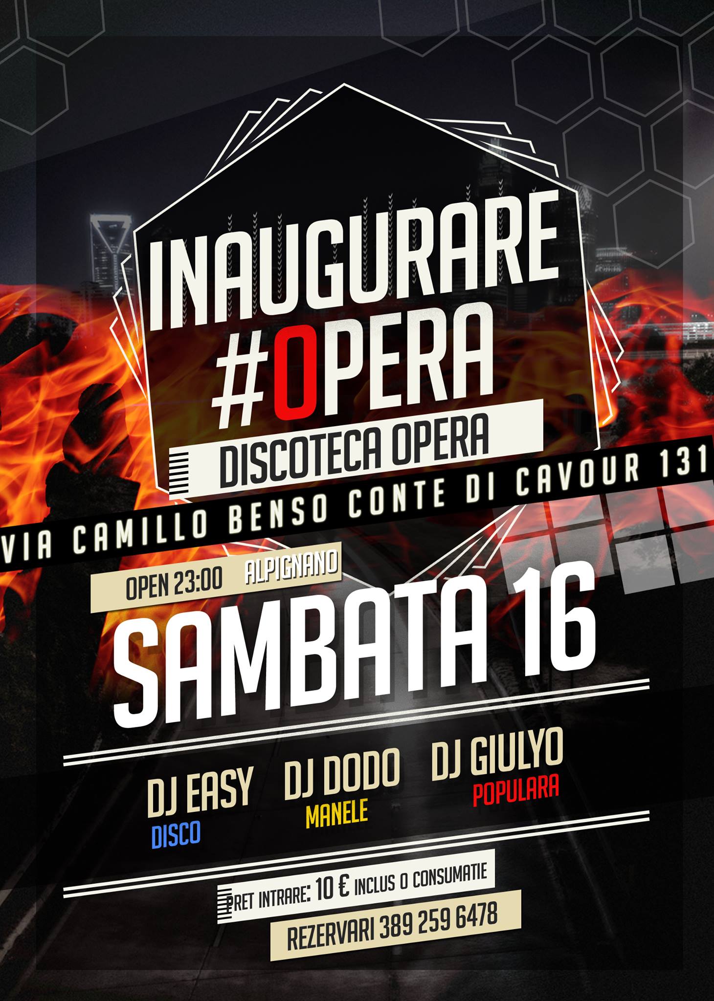 Inaugurare OperaDiscoClub, Sambata 16 Aprilie