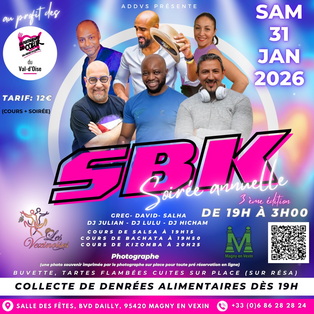 🖤 🩷 💙 Soirée Annuelle SBK 3ᵉ Édition au profit des Restaurants du Cœur ! 💙 🖤 🩷