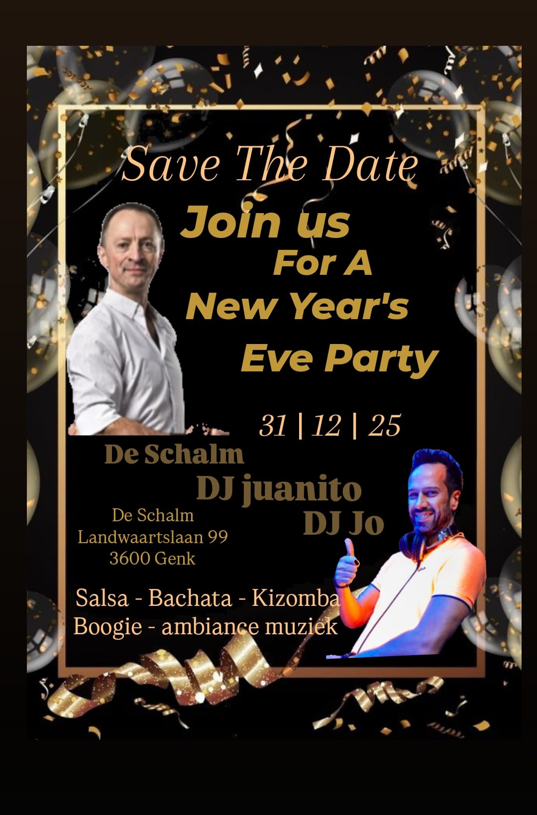 Oudejaarsparty met Dj Juanito en Dj Jo @ De Schalm