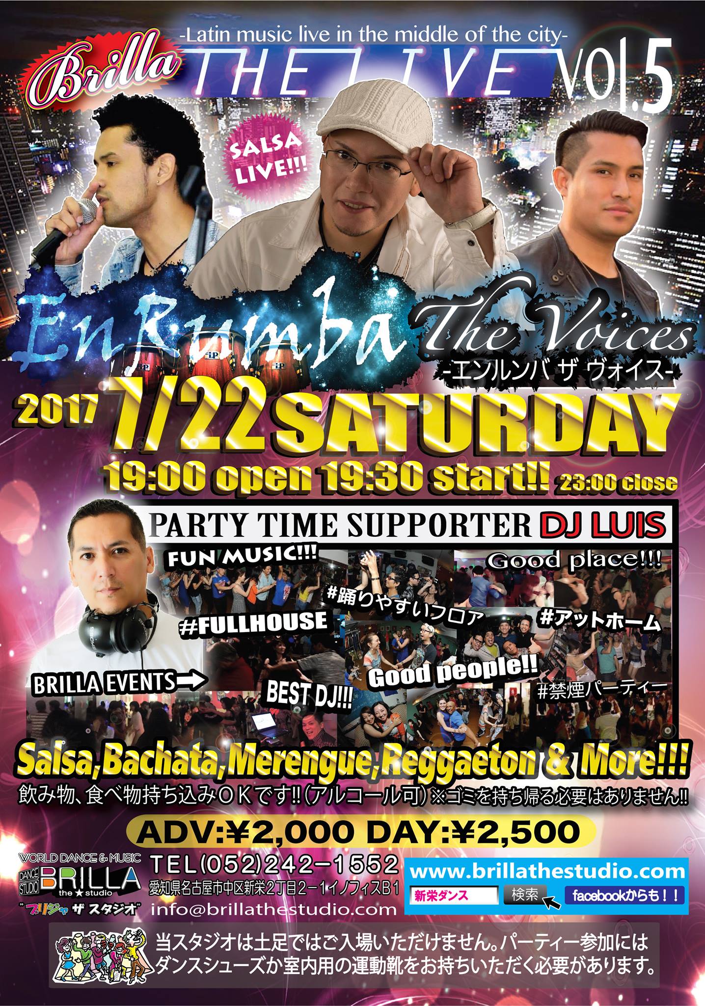 7 22(sat) Brilla the Live Vol.5 with "EnRumba the voices"