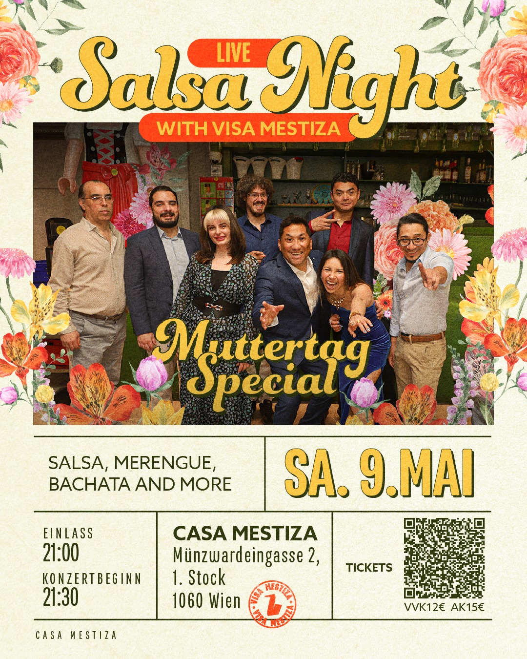 Live Salsa Night with Visa Mestiza - Muttertag Special