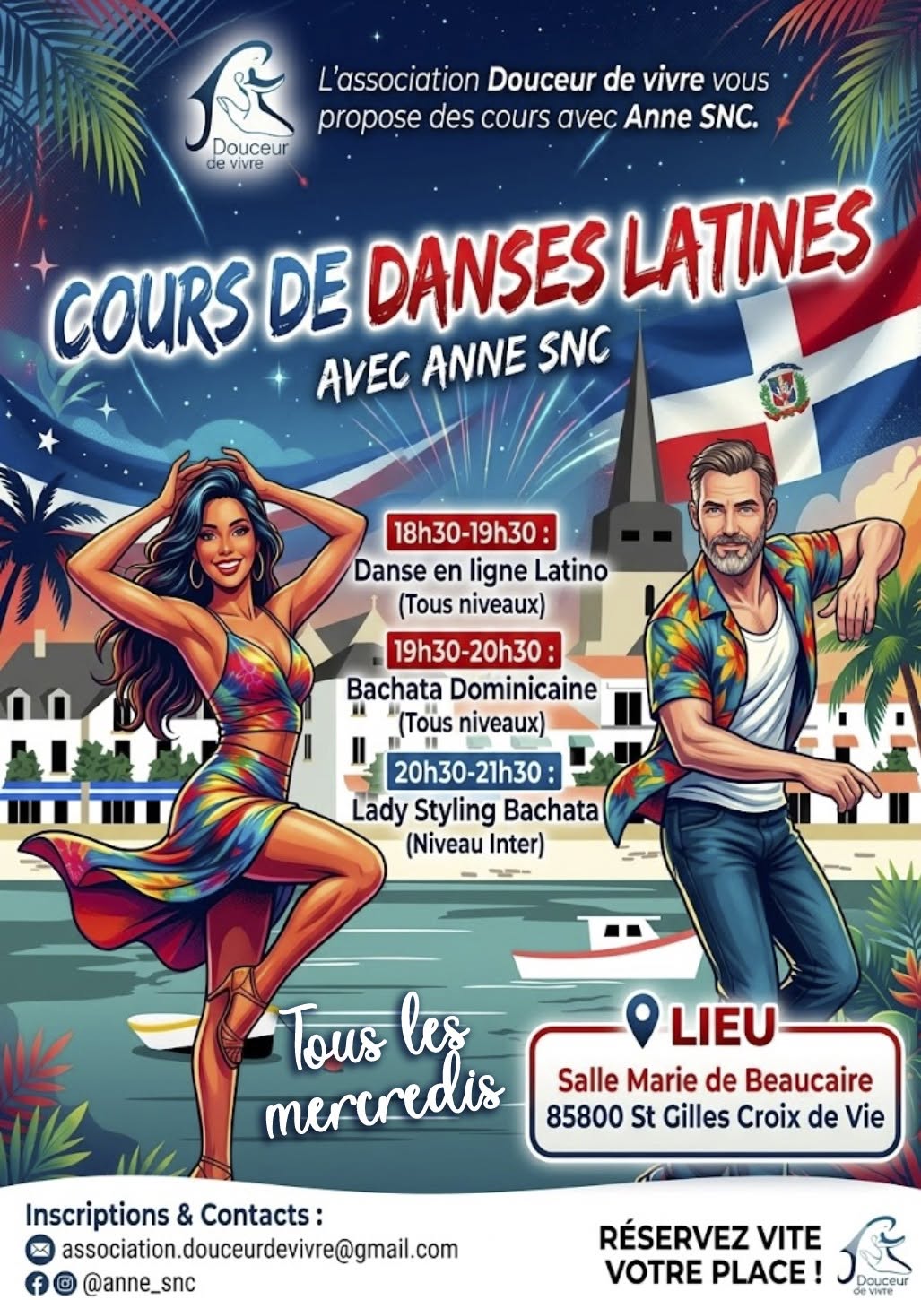 Cours de danse en ligne Latino
