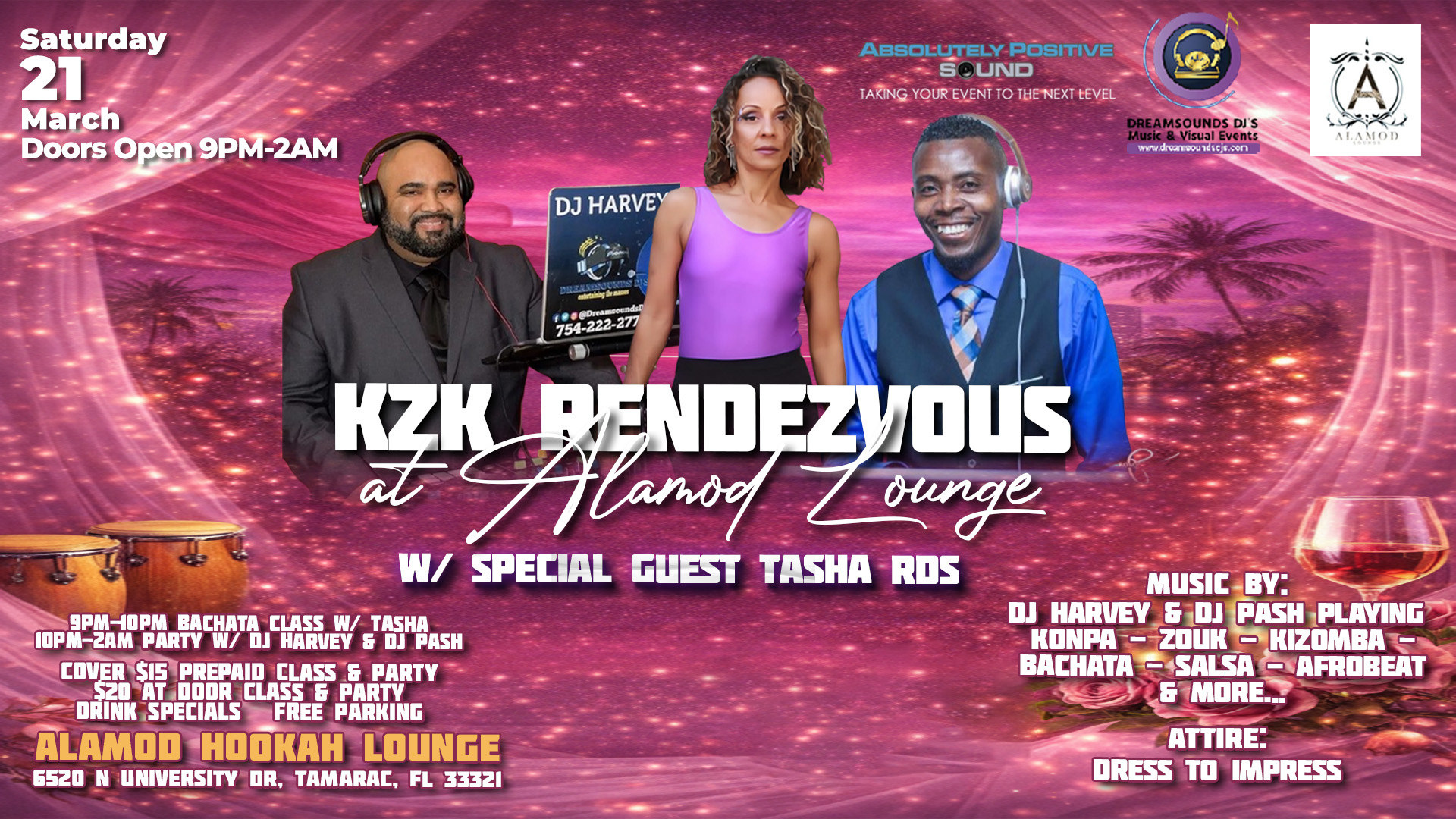 KZK Rendezvous at Alamod w Tasha RDS teaching Bachata