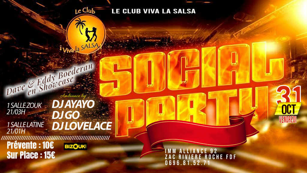 Social party Salsa Bachata Zouk Konpa