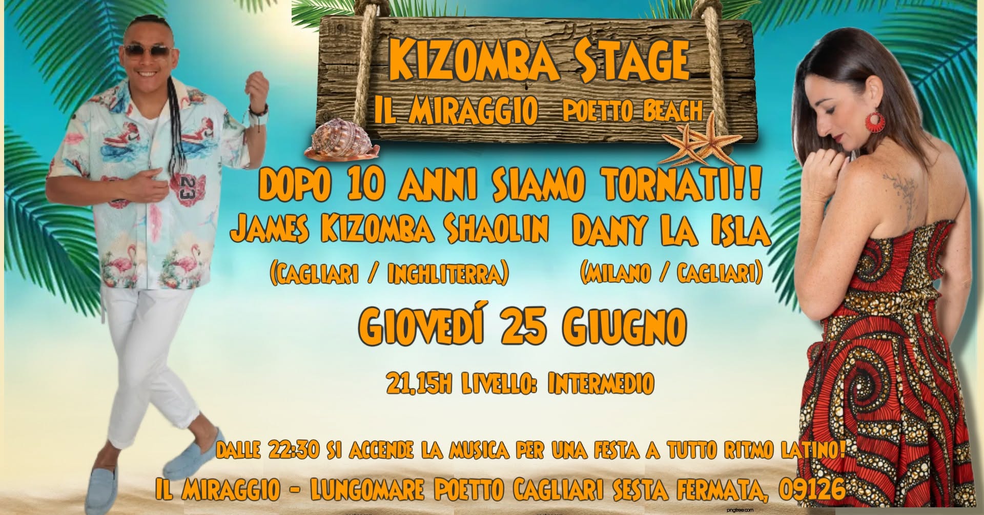 ★Be Inspired★Stage Kizomba Livello Intermedio★Il Miraggio Poetto (CAG)★Dany La Isla★Kizomba Shaolin