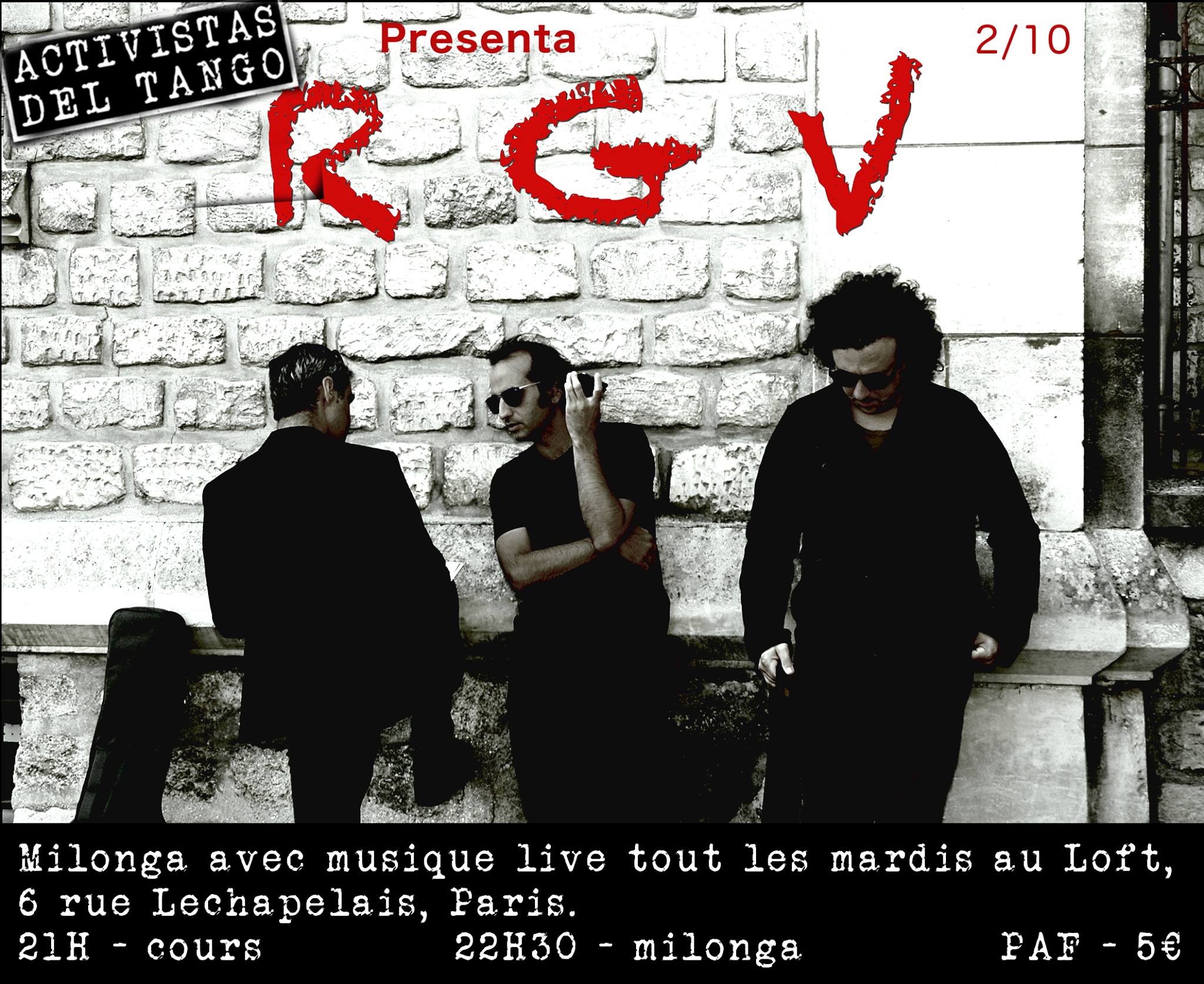 Milonga Activistas - 4eme édition ! avec le Trio RGV