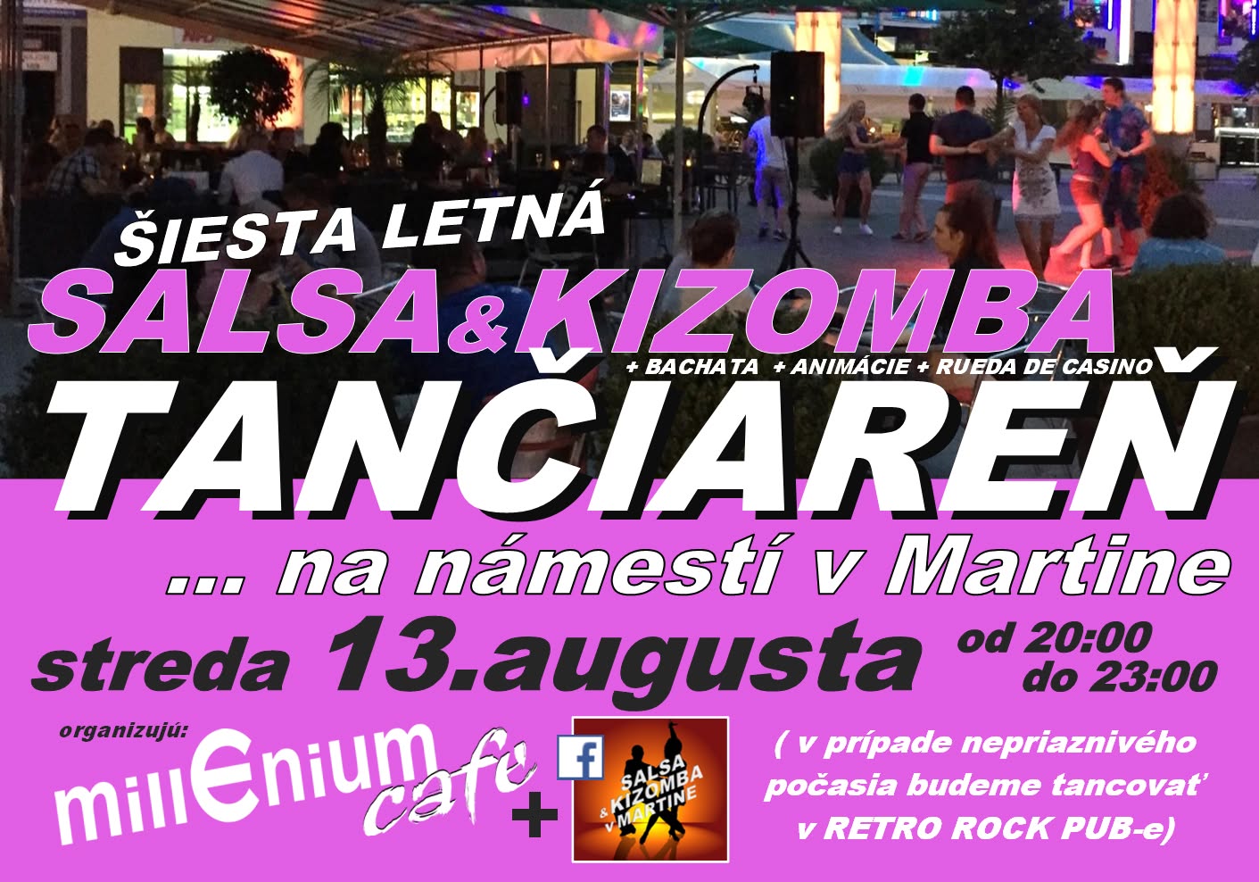 Salsa.Bachata.Kizomba TANČIAREŇ na námestí v Martine