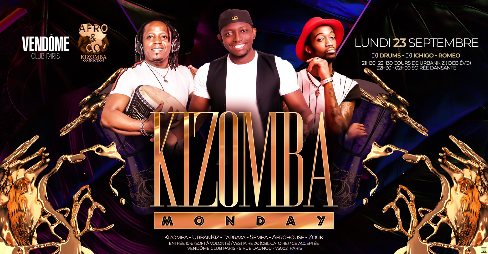 Monday Kizomba Dj Drums Dj Ichigo cours UrbanKiz Romeo