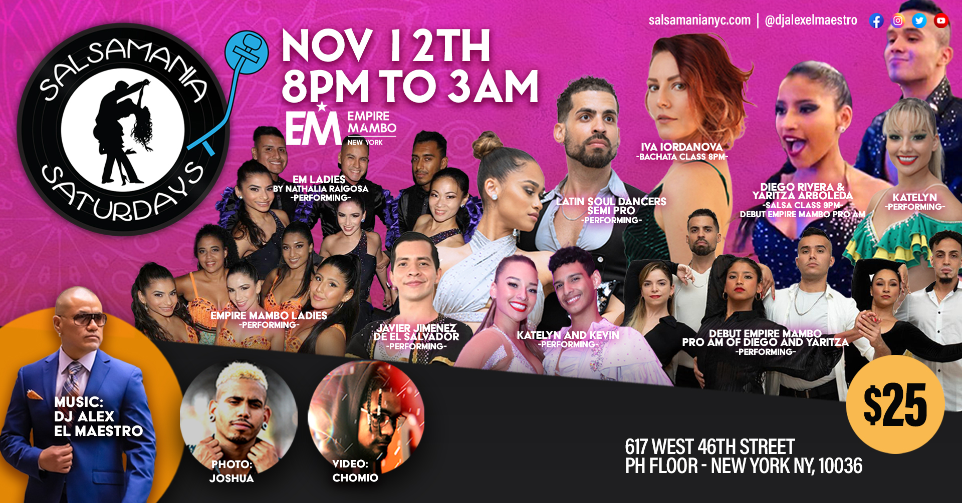 Salsamania Saturdays November 12th