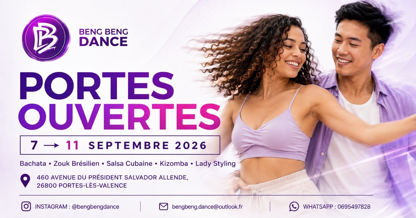 PORTES OUVERTES COURS DE DANSE À 1 € BENGBENG DANCE