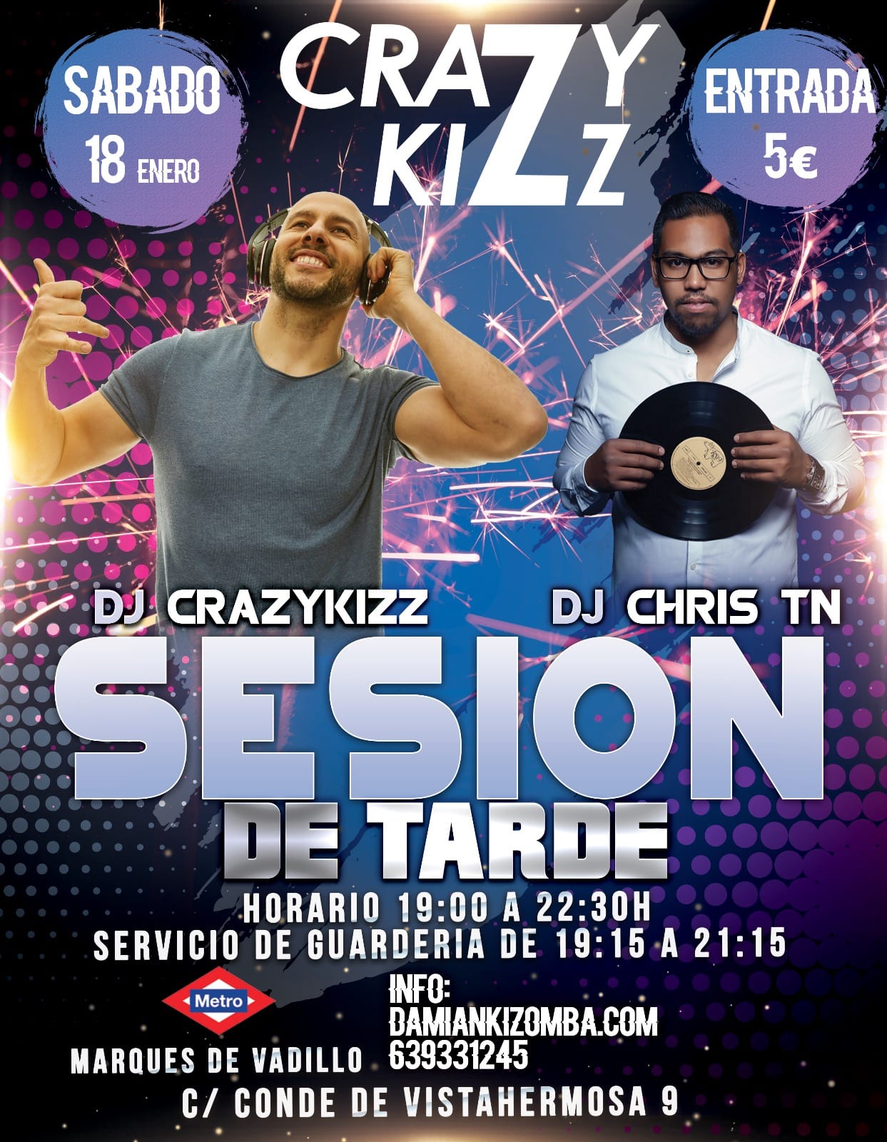 Matine, sesión kizomba de tarde 18 Enero